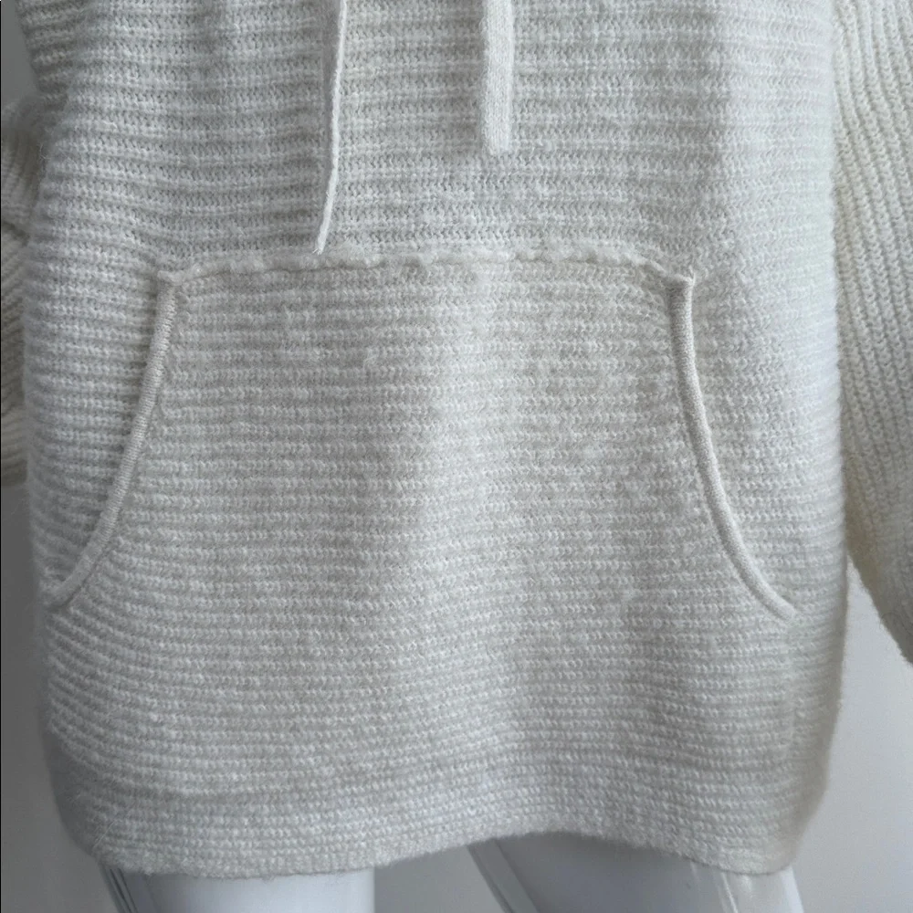 Banana Republic Hoodie Sweater Rib Knit Alpaca Wool Blend